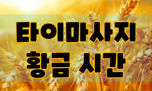 타이마사지 황금 시간